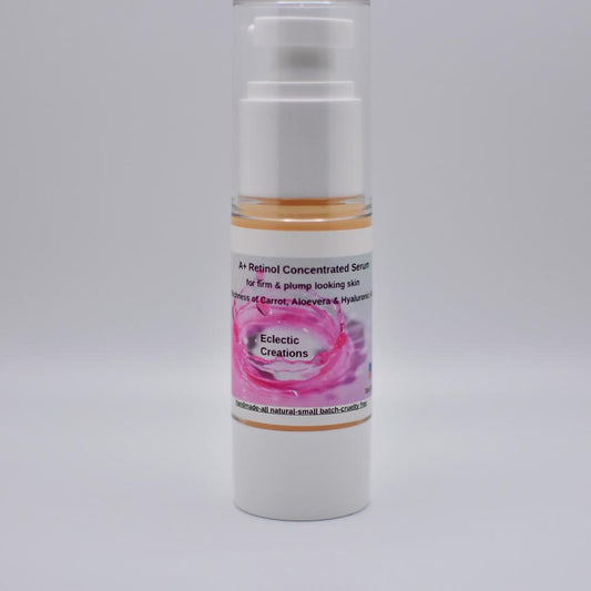 A+ Retinol Concentrated Facial Serum 1oz- Plant-Based Retinol Serum with Carrot Seed, Aloe & HA