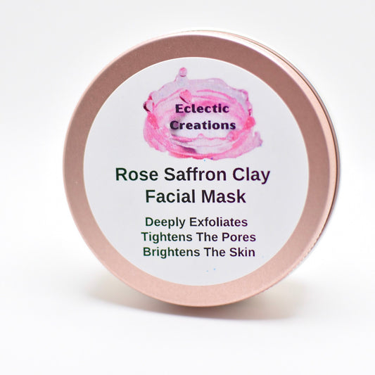 Rose Saffron Facial Clay Mask 4oz (Needs refrigeration)