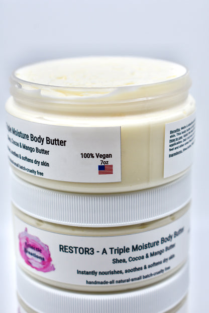 RESTOR3 Triple Moisture Body Butter 7oz