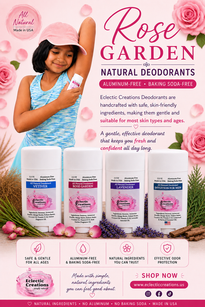 Deodorant Sticks - Rose, Vetiver, Lavender, Intuition for Men