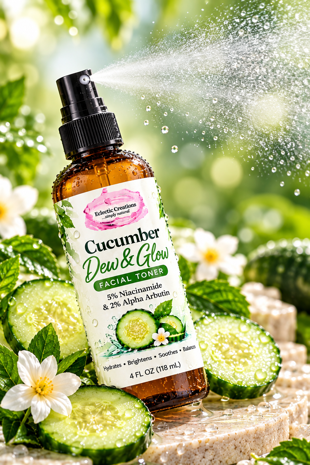 Cucumber Dew & Glow Facial Toner 4oz