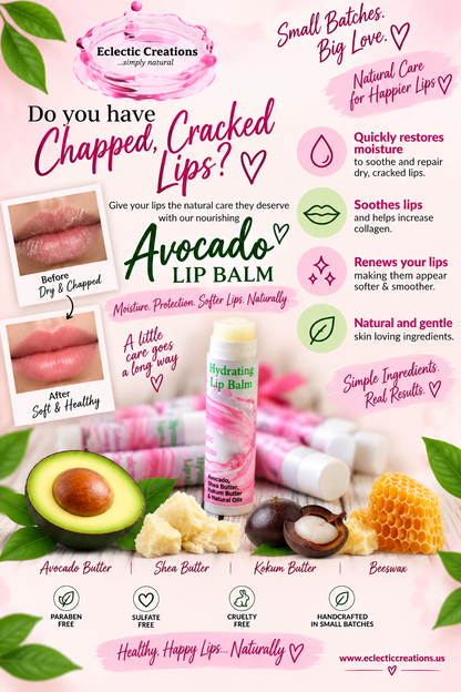 Hydrating Avocado Lip Balm (Unscented)