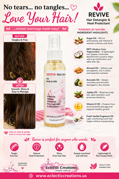 REVIVE - Hair Detangler and Heat Protectant Serum 4oz