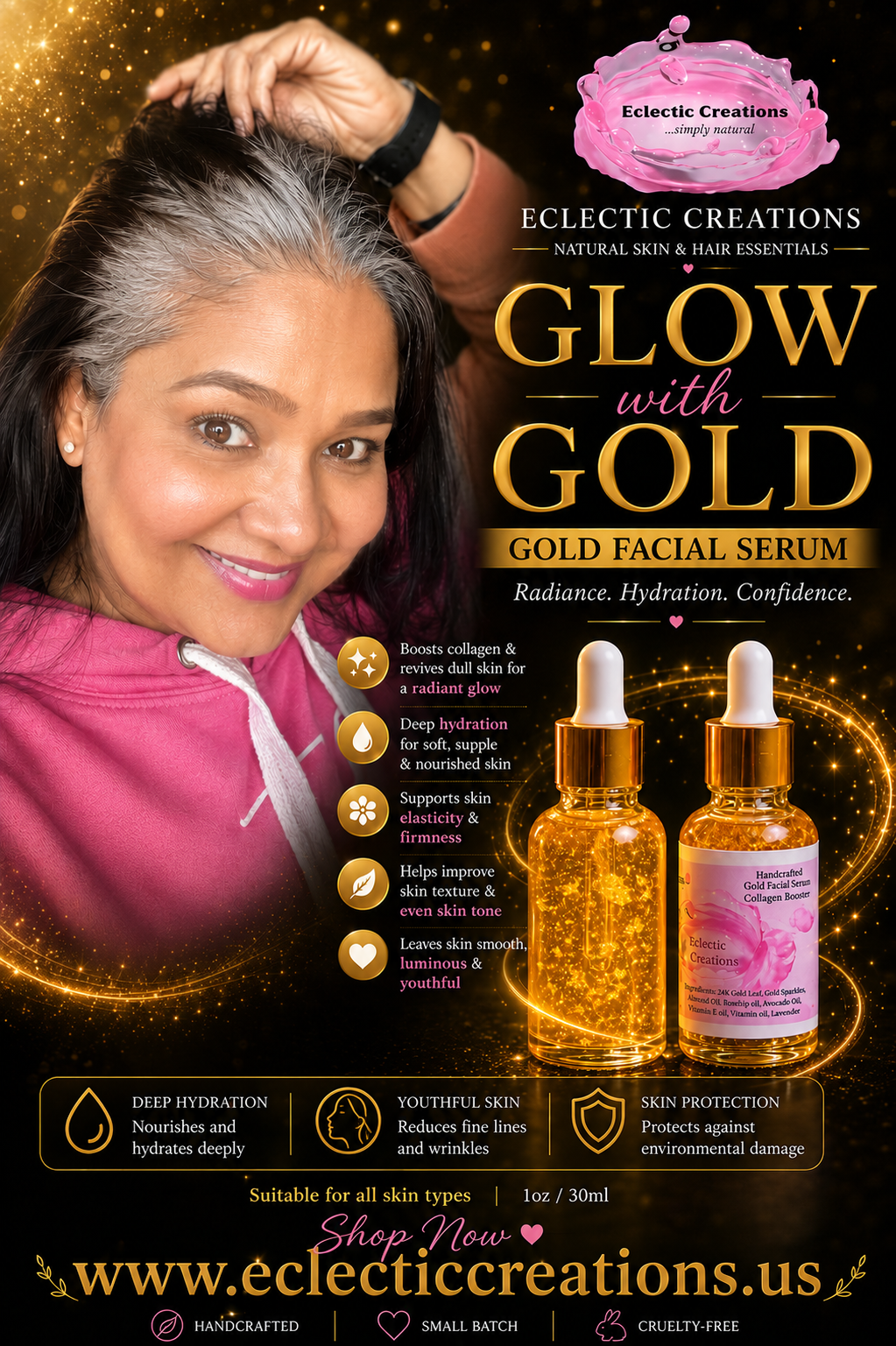 Gold Facial Serum - Collagen Booster 1oz