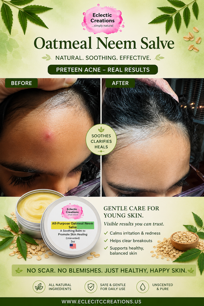 Oatmeal Neem All-Purpose Skin Salve (Unscented)