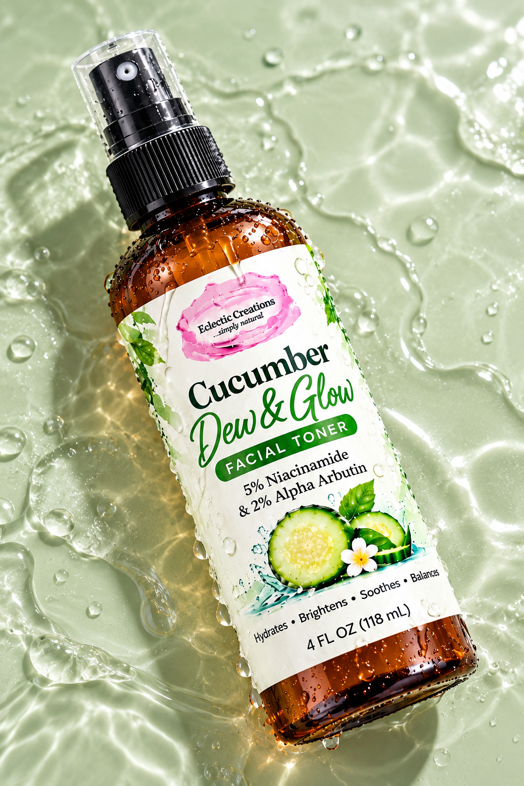 Cucumber Dew & Glow Facial Toner 4oz