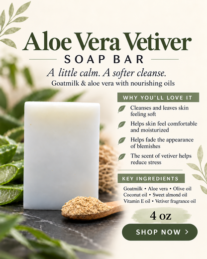 Aloevera Vetiver Soap Bar 4oz