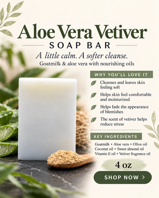 Aloevera Vetiver Soap Bar 4oz