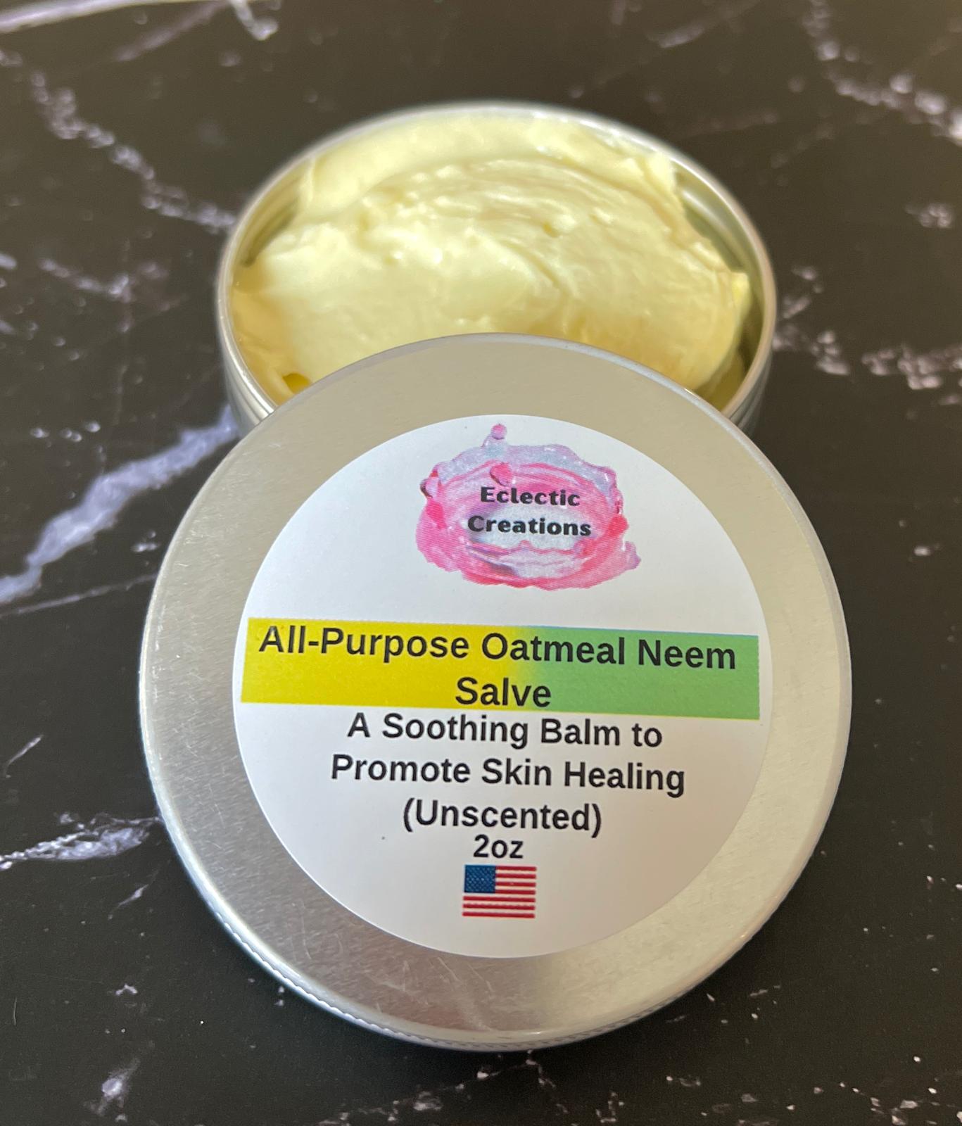 Oatmeal Neem All-Purpose Skin Salve (Unscented)