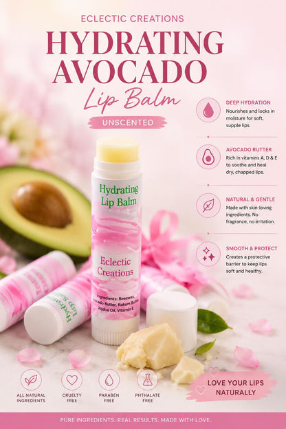 Hydrating Avocado Lip Balm (Unscented)