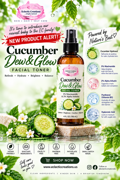 Cucumber Dew & Glow Facial Toner 4oz