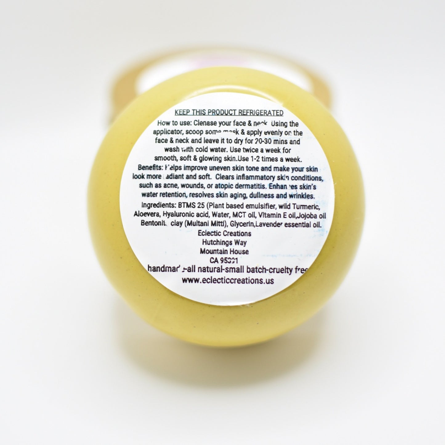 Turmeric Facial Clay Mask 4oz