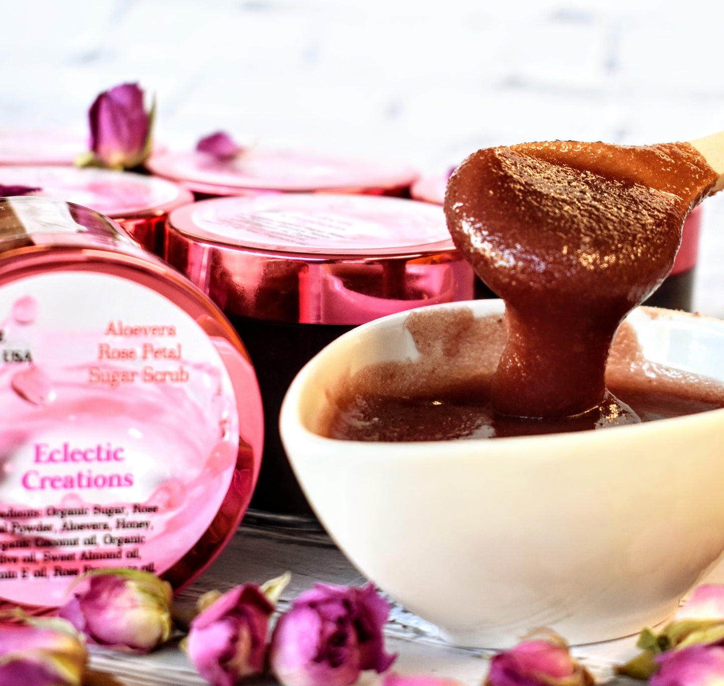 Aloevera Rose Petal Sugar Scrub 3oz