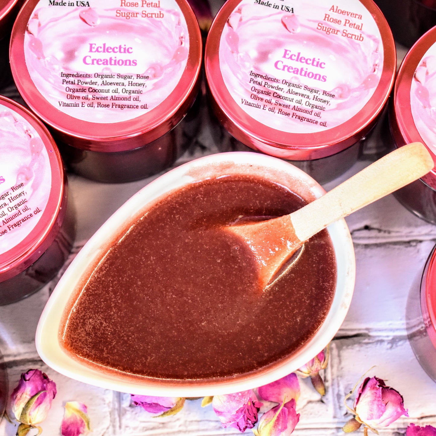 Aloevera Rose Petal Sugar Scrub 3oz